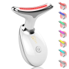 Red Light Therapy for Face, 7 Color LED Face Skin Rejuvenation for Face & Neck Beauty Device, Deplux Neck Tightening Device, Glossy White