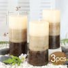 Meltone Pillar Candles, Scented Candle, Set of 3 Vanilla Cupcake Aromatherapy Candles for Home Scented, Woman Gifts, Bathroom, Spa, Wedding (3 Ã— 6")