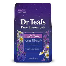 Dr Teal's Pure Epsom Salt Melatonin Sleep Soak with Essential Oil Blend, 3 lbs (Brand: Dr Teal's)